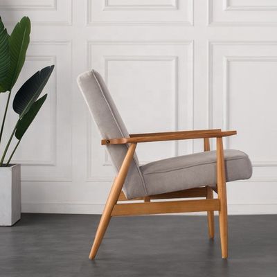 Woonkamerstoel Europese eetkamer Simpel ontwerp Klassieke lounge Houten stoelen met armleuning en kussensit