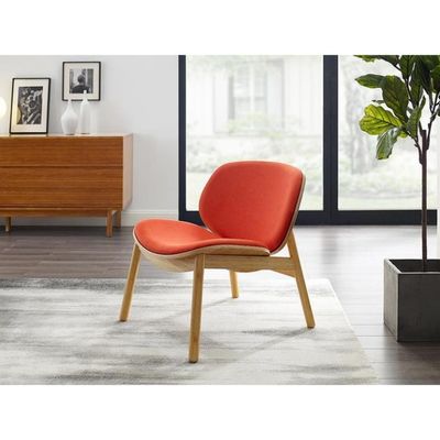 Comfortabele stoel van stoffen Houten stoel voor hotel Restaurant Woonkamer Koffiewinkel in Noordisch modern design