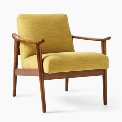 OEM Ja Nordic Style Solid Oak Wood Frame Moderne bank Leisure Chair voor woonkamer Houten fauteuil