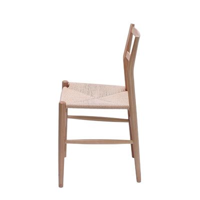 Hotel Restaurant Banket of Home Eenvoudige rugleuningstoel met hennep touw weven en houten benen