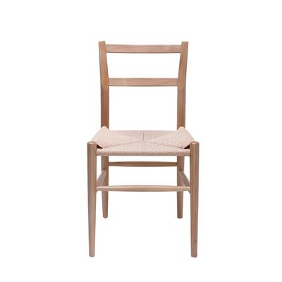 Hotel Restaurant Banket of Home Eenvoudige rugleuningstoel met hennep touw weven en houten benen