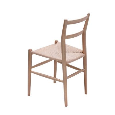 Hotel Restaurant Banket of Home Eenvoudige rugleuningstoel met hennep touw weven en houten benen