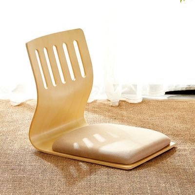 Japanse stijl Comfortabele houten stapelbare tatami stoel Leisure stoel zonder benen Stapelbare tatami accent Houten Japans