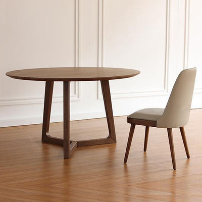 Hotel European Modern Nordic Design Ronde houten tafel met massief rubberhout en eikenhout