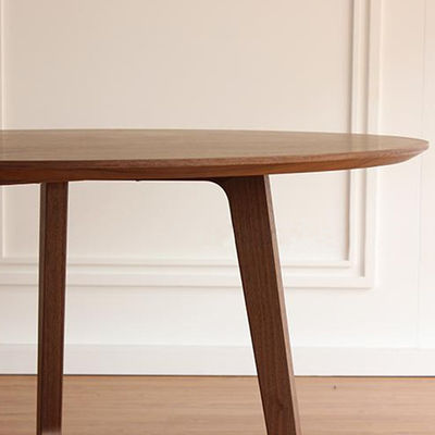 Hotel European Modern Nordic Design Ronde houten tafel met massief rubberhout en eikenhout
