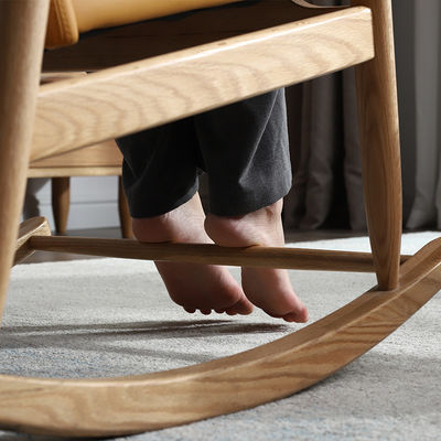 Overgangsontwerpstijl Solid Wood Office Leisure Chair met zacht kussen en concurrerend