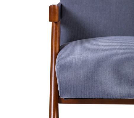 Gepersonaliseerde moderne stoel van hout en stof Nordic Custom Polstered Single Sofa Chair