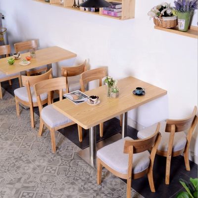 Ruimtetafel en stoelen van massief hout voor melk Thee-winkel Onderhandelingen Koffie Westerse restaurant Fast Food Snack Bar