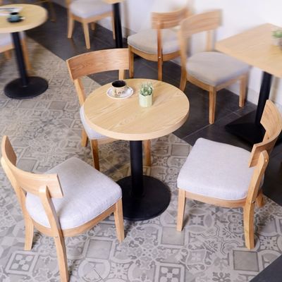 Ruimtetafel en stoelen van massief hout voor melk Thee-winkel Onderhandelingen Koffie Westerse restaurant Fast Food Snack Bar
