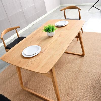 Home Meubelen gegarandeerd rechthoekige houten eettafel voor de decoratie van de eetkamer