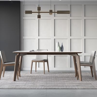 Moderne ontwerpen Houten massief houten eettafel voor slaap- en eetkamerontwerpen