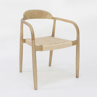 Beste verkoop Moderne woonkamer Armsteun Hout Eetkamer touwstoel met armsteun en postpakking