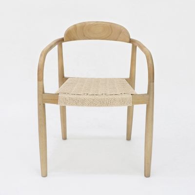 Beste verkoop Moderne woonkamer Armsteun Hout Eetkamer touwstoel met armsteun en postpakking
