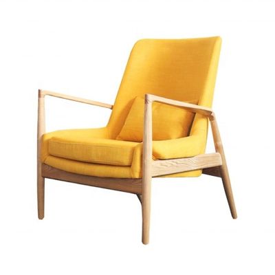 Houten gepoleerde woonkamermeubelen Moderne lounge fauteuil OEM Ja Postverpakking N Houten armstoel