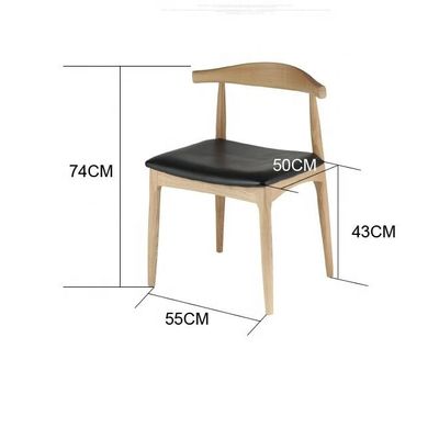 Solid houten frame Leisure armleuning Eetstoelen in modern ontwerp voor slaap- en woonkamermeubilair