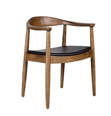 Solid houten frame Leisure armleuning Eetstoelen in modern ontwerp voor slaap- en woonkamermeubilair