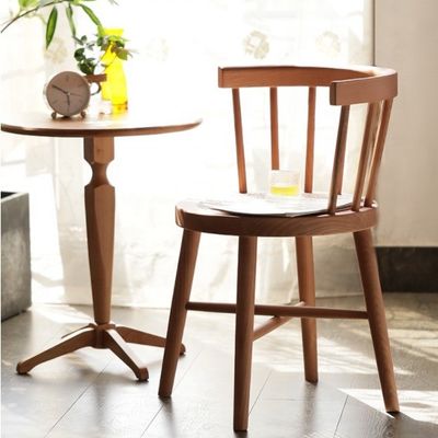 Woonkamer Vrije tijd Middeleeuws restaurant Eetstoel met retro houten ontwerp en 120 kg gewichtslimiet