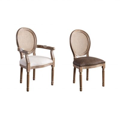 Hoogteverstelbare houten armstoel in EUROPESE ontwerpstijl voor vintage Franse luxe restaurants