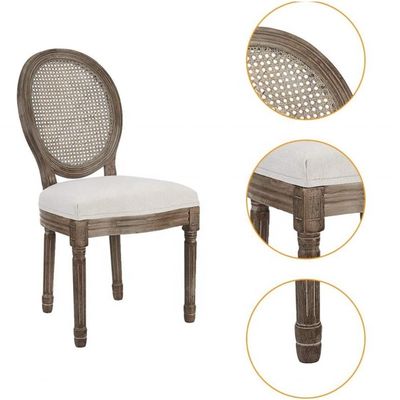 Hoogteverstelbare houten armstoel in EUROPESE ontwerpstijl voor vintage Franse luxe restaurants