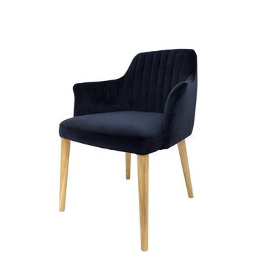 Restaurantmeubilair Fluwelen Eetkamerstoel met solide houten benen en GEEN opgevouwen ontwerp