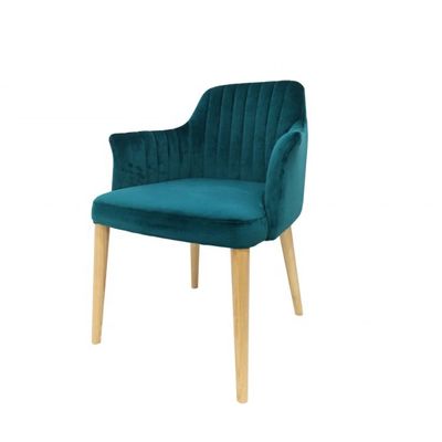 Restaurantmeubilair Fluwelen Eetkamerstoel met solide houten benen en GEEN opgevouwen ontwerp