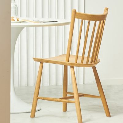 Moderne Duurzame Eiken Hout Eetstoel van Massief Hout voor Hotel- en Restaurant Inrichtingsoplossingen