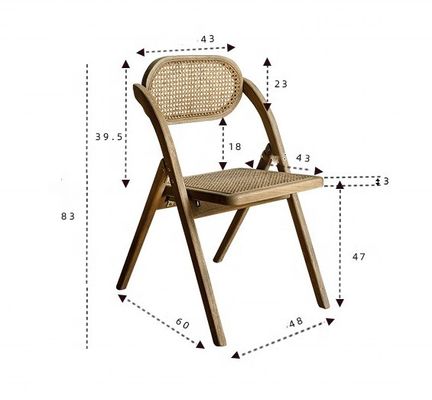 Rustieke stoelen van massief hout van rotan voor evenementen