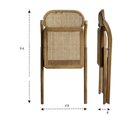 Rustieke stoelen van massief hout van rotan voor evenementen