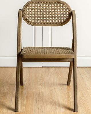 Gummig hout frame vouw restaurant rattan eetstoel voor bruiloft evenementen
