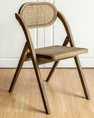 Gummig hout frame vouw restaurant rattan eetstoel voor bruiloft evenementen