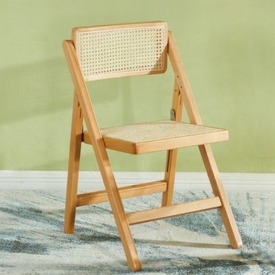 Solid Wood Rattan Frame Natual Rattan Eetstoel Gevouwen Ja voor evenementen in Modern Meubel Restaurant