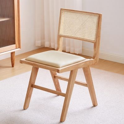 Huismeubelen Antiek Noordisch Restaurant Rattan/Wicker Stoel Massivhout Eetstoel met hedendaags design