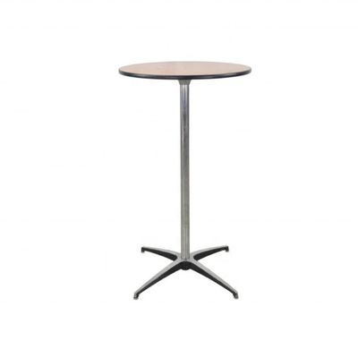 Gepersonaliseerde kleur Houten vierkant ronde tafel met metalen frame voor restaurantcocktails in modern eenvoudig noordisch ontwerp