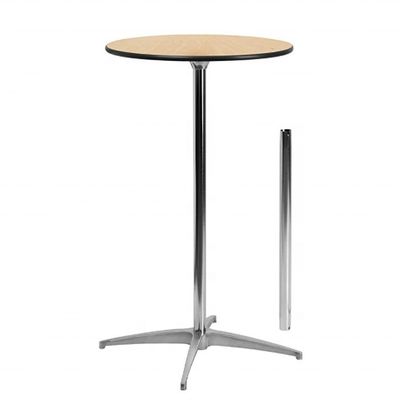 Gepersonaliseerde kleur Houten vierkant ronde tafel met metalen frame voor restaurantcocktails in modern eenvoudig noordisch ontwerp
