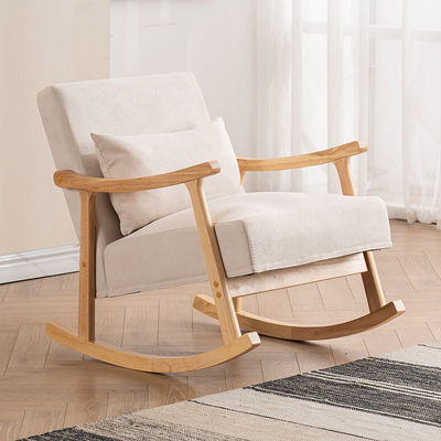 Direct leveren Nordic Style Houten schommelstoel Solid Wood Schommelstoel voor woonkamermeubilair en Specific