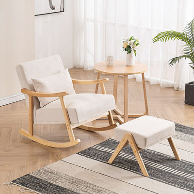 Direct leveren Nordic Style Houten schommelstoel Solid Wood Schommelstoel voor woonkamermeubilair en Specific