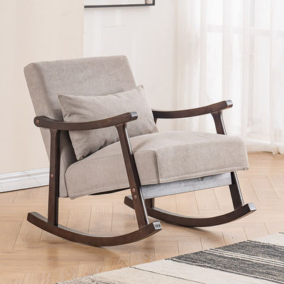 Direct leveren Nordic Style Houten schommelstoel Solid Wood Schommelstoel voor woonkamermeubilair en Specific