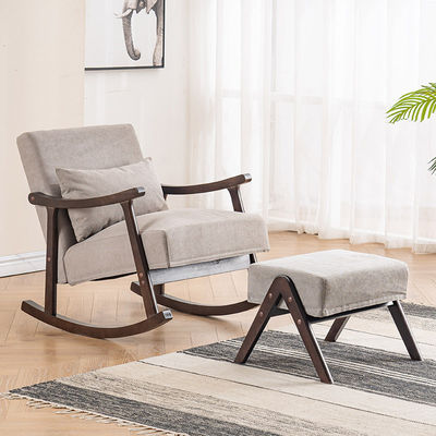 Direct leveren Nordic Style Houten schommelstoel Solid Wood Schommelstoel voor woonkamermeubilair en Specific