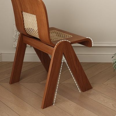 Solid Ash Hout Lounge Chair in klassieke moderne stijl met rotan en walnoot in Leisure Chair Style