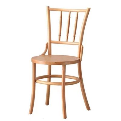 Moderne design rottang en massief hout eetstoel voor restaurant W36*D42*H88 cm