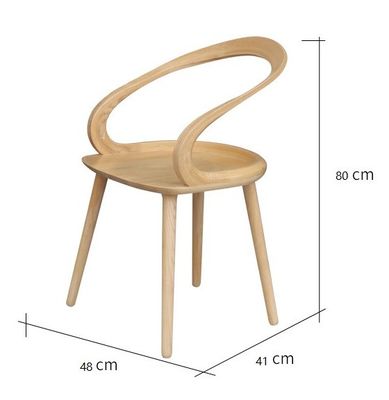 Design Nordic Modern Eetstoel met op maat gemaakte ontwerpen en gelakte afwerking