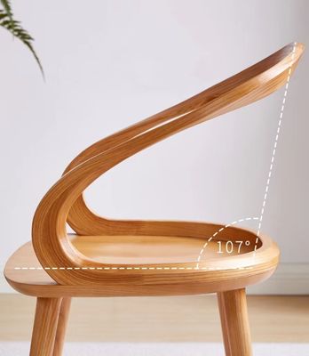 Design Nordic Modern Eetstoel met op maat gemaakte ontwerpen en gelakte afwerking