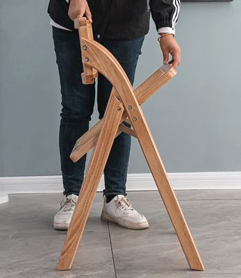 OEM-service geaccepteerd natuurlijke rattan van massief hout Eetstoel Meubelen met opvouwbaar ontwerp