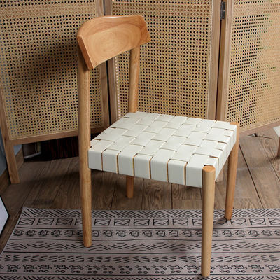 Massivhouten gevlochten stoel Eetstoel Meubelen Afwerking gelakt met op maat gemaakte ontwerpen Voor restaurant eten