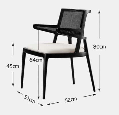 Eetkamermeubilair Luxe Rattan Solid Wood PU Lederset Eetstoel Voor restaurant met en OEM service Geaccepteerd