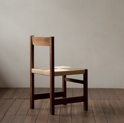 Natuurlijke kleur Geweven touw Solid Hout Geflechte stoel Eetstoel Voor restaurant Met uitstekend vakmanschap