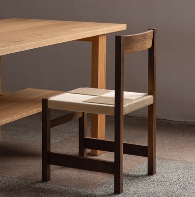Natuurlijke kleur Geweven touw Solid Hout Geflechte stoel Eetstoel Voor restaurant Met uitstekend vakmanschap
