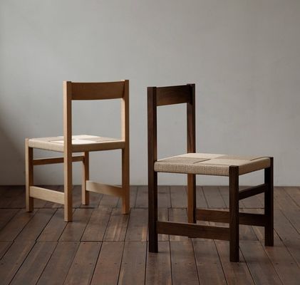 Natuurlijke kleur Geweven touw Solid Hout Geflechte stoel Eetstoel Voor restaurant Met uitstekend vakmanschap