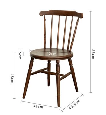 Restaurant Hotel Solid Wood Frame Windsor Natuurlijke eetstoel met gelakte afwerking