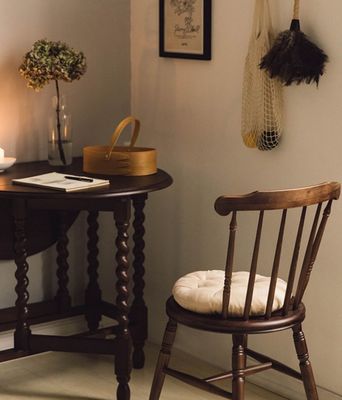 Restaurant Hotel Solid Wood Frame Windsor Natuurlijke eetstoel met gelakte afwerking